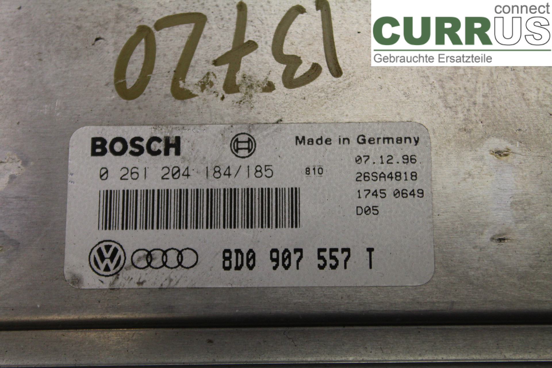 AUDI A4/S4     94-99 Engine Control Unit (ECU) 8D0907557T 1,8T/AEB