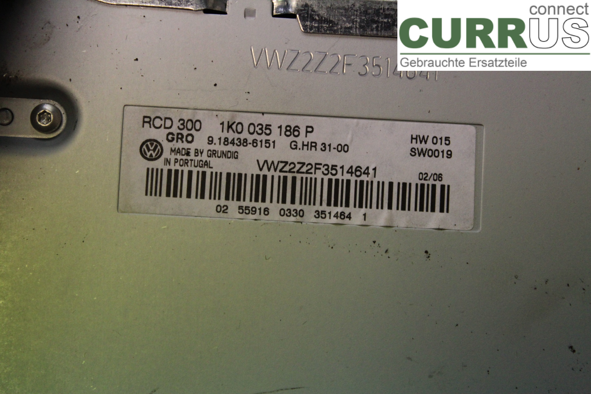 VW PASSAT      05-10 Radio CD / Multimedia panel 1K0035186P 2,0FSi/BVY