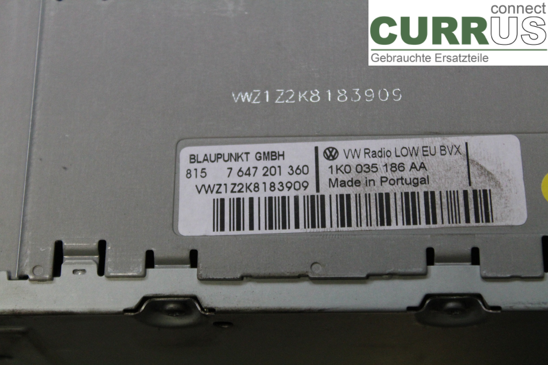 VW CADDY      04-10 Radio CD / panneau multimédia 1K0035186AA 1,9TDi/BLS
