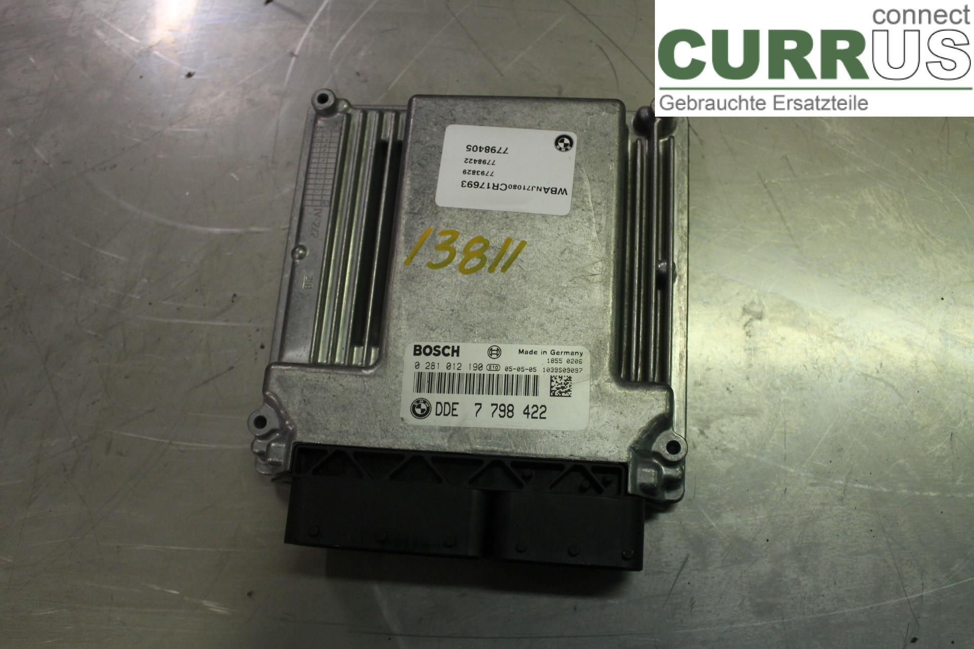 BMW 5 E60/61 Sed/Tou 02-10 Engine Control Unit (ECU) DDE7798422 3,0D/M57TUD30