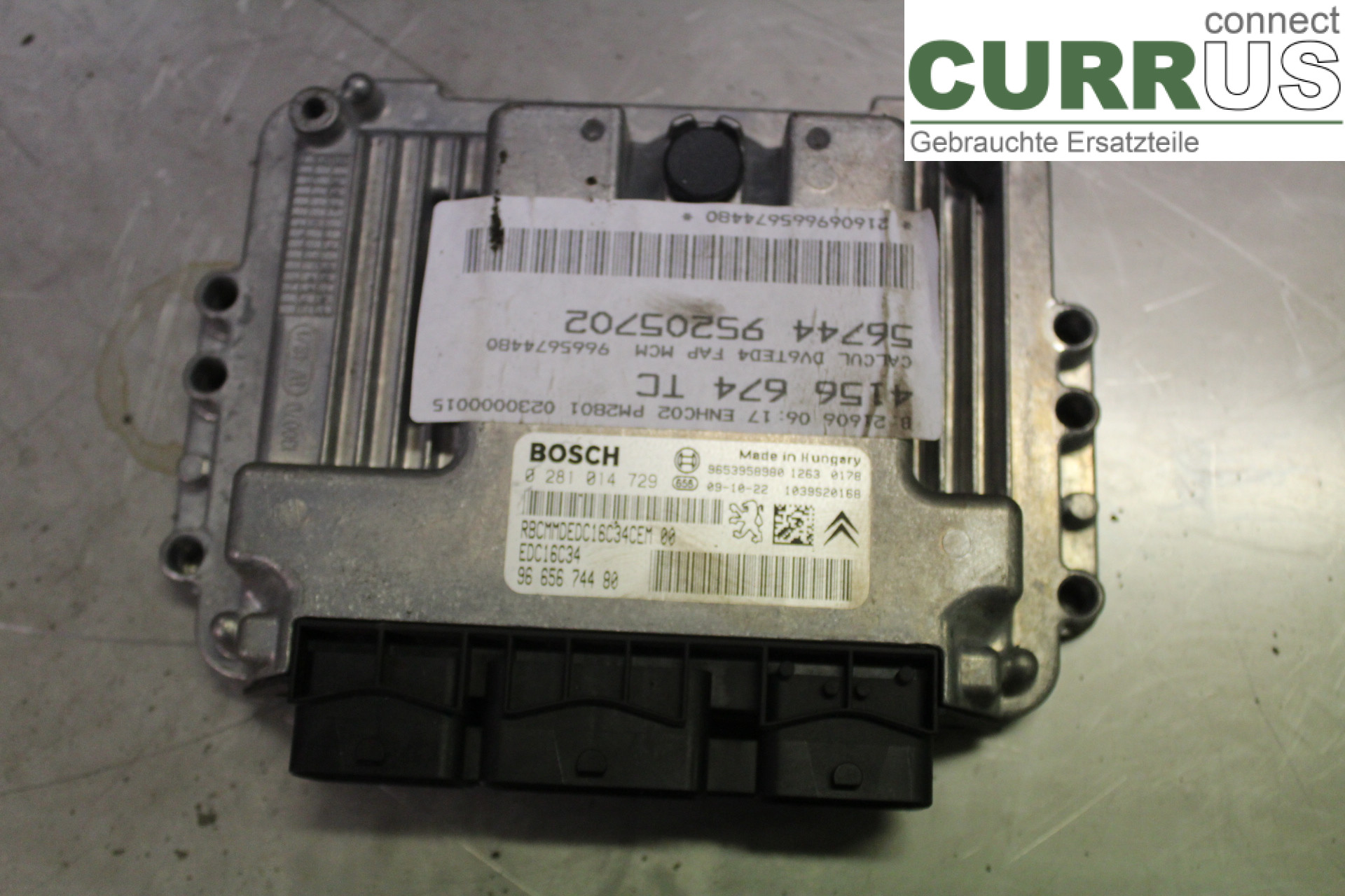 PEUGEOT 5008  10-16 Motorsteuergerät (ECU) 9665674480 1,6HDI/9HZ