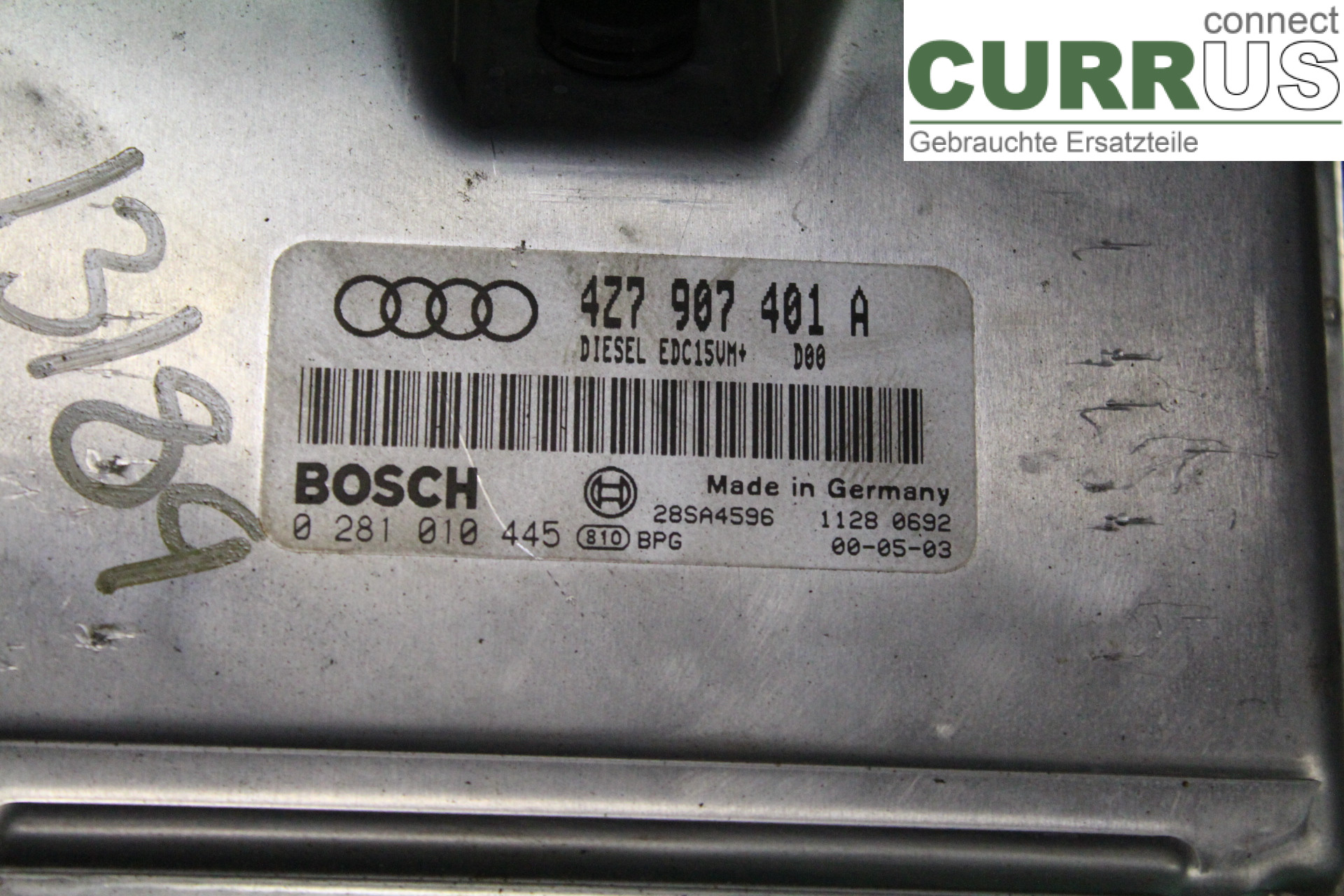 AUDI ALLROAD 01-05 Engine Control Unit (ECU) 4Z7907401A 2,5TDi/AKE