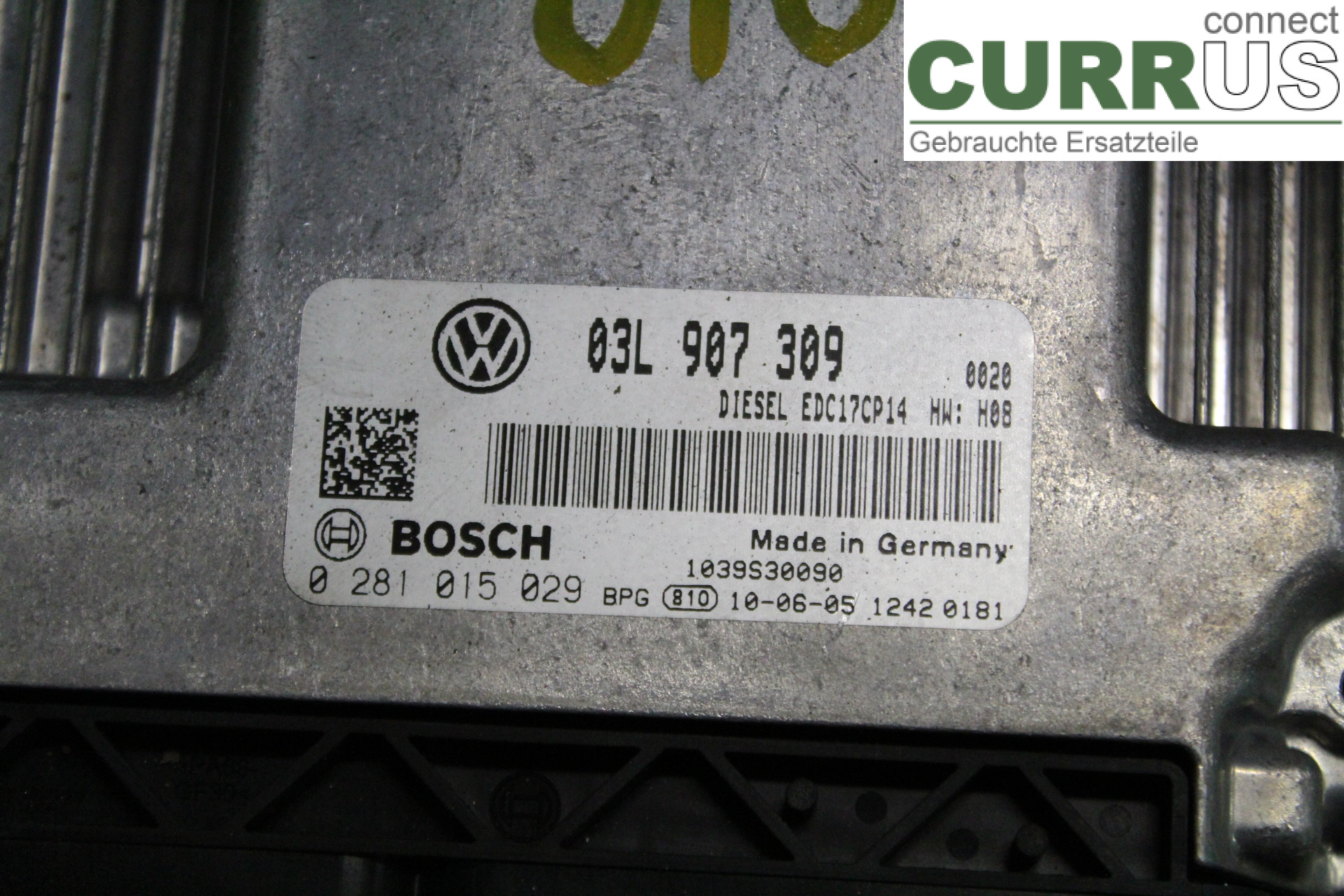 VW PASSAT      05-10 Motorsteuergerät (ECU) 03L907309 2,0TDi/CBBB
