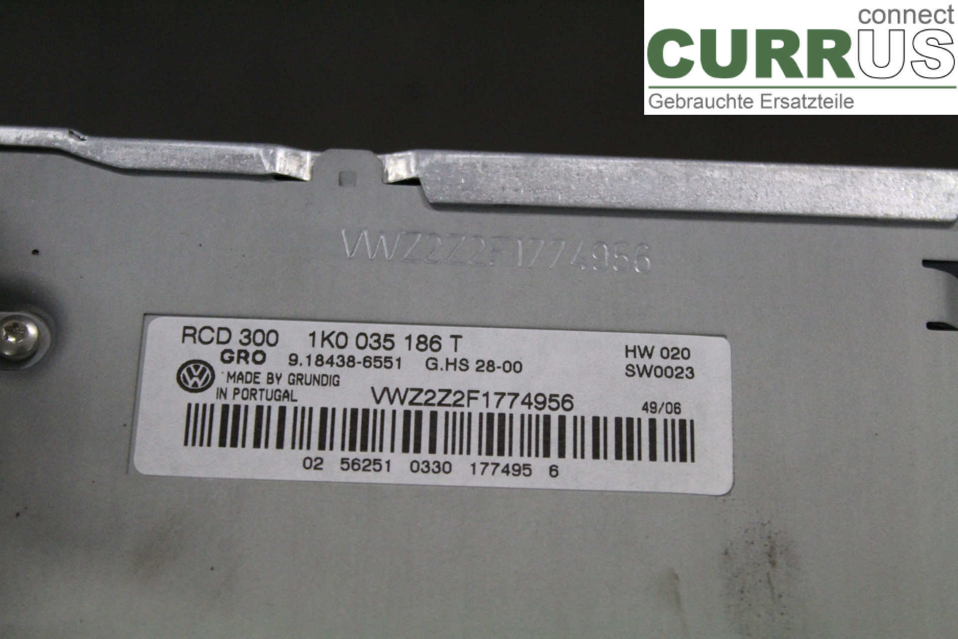 VW PASSAT      05-10 Radio CD /Multimediapanel 1K0035186T 2,0TDi/BMP