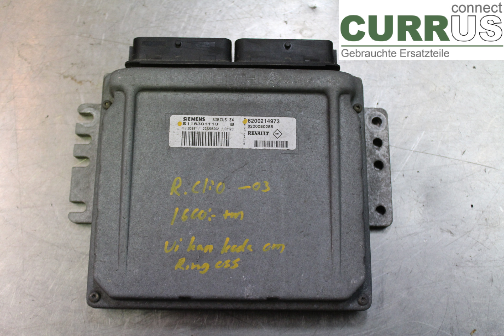 RENAULT CLIO II 01-08 Engine Control Unit (ECU) 8200214973