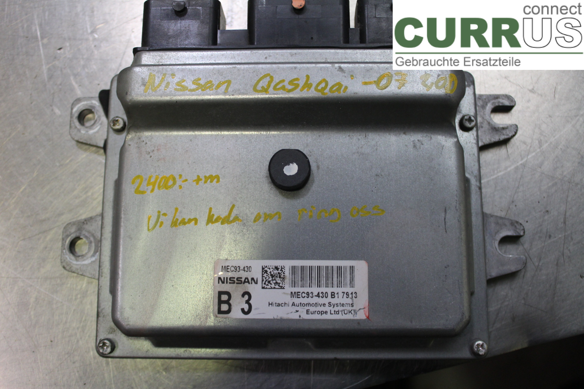 NISSAN QASHQAI 07-10 Engine Control Unit (ECU) MEC93430B17913