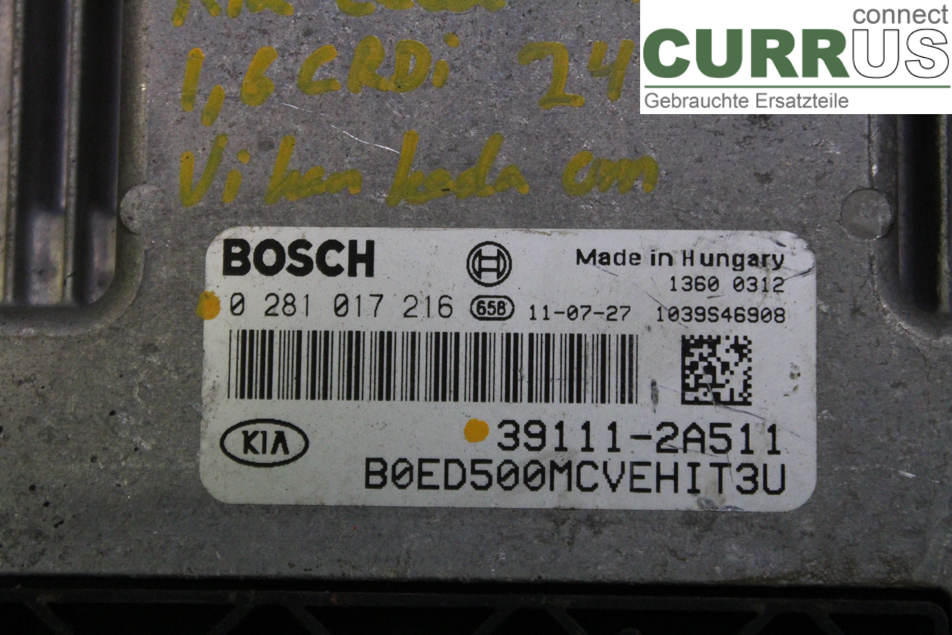 KIA CEE´D   06-12 Unité de contrôle moteur (ECU) 391112A511 