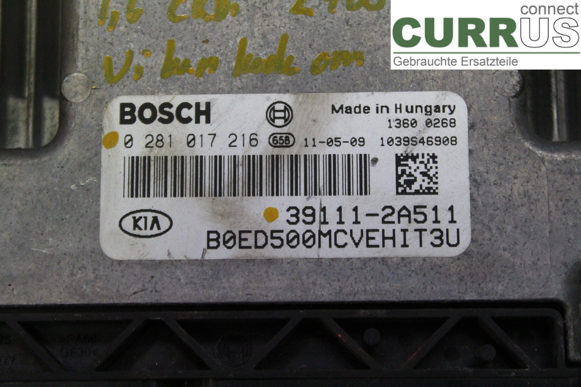 KIA CEE´D   06-12 Unité de contrôle moteur (ECU) 391112A511 