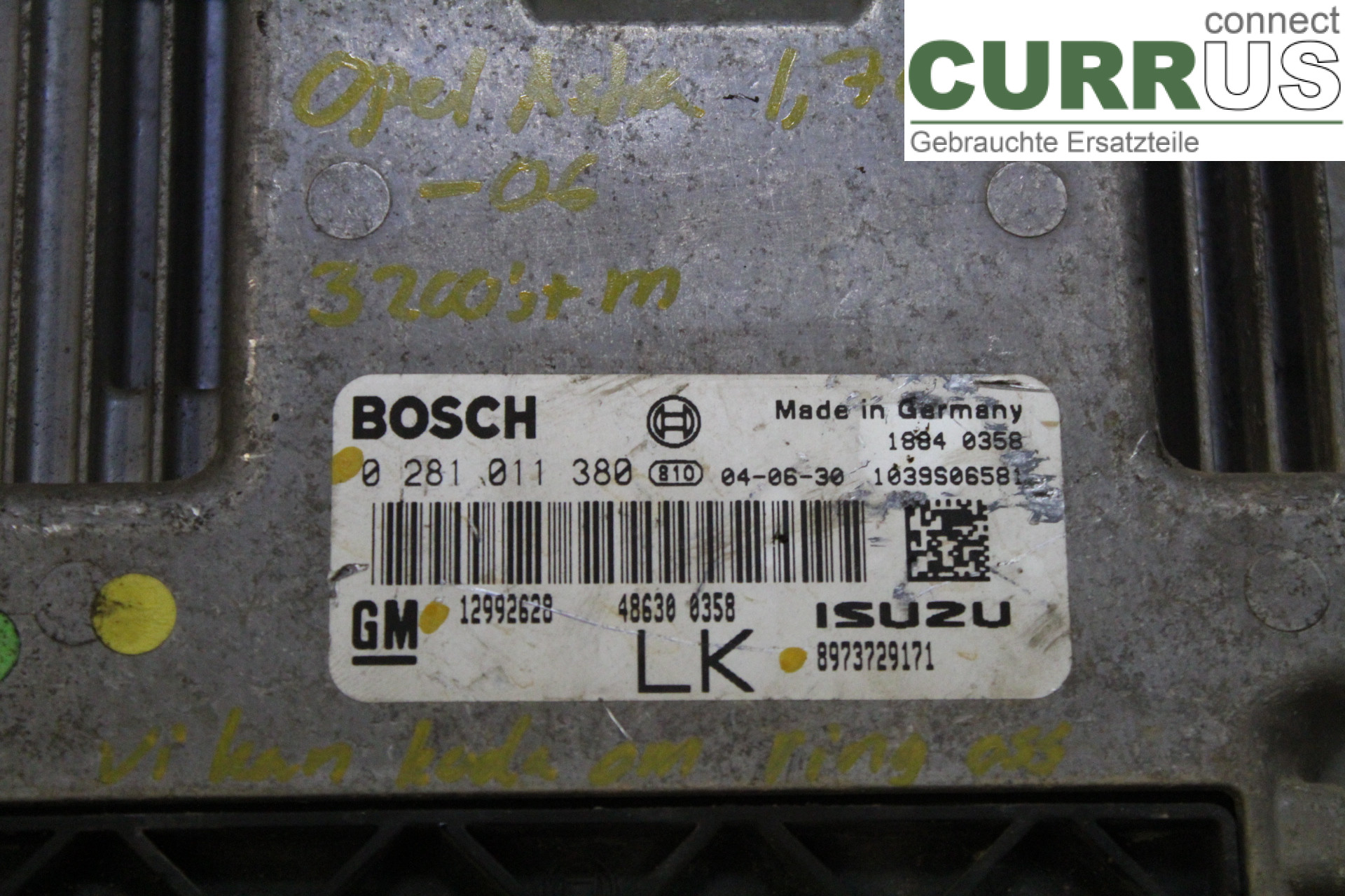 OPEL ASTRA  H    04-12 Engine Control Unit (ECU) 8973729171 