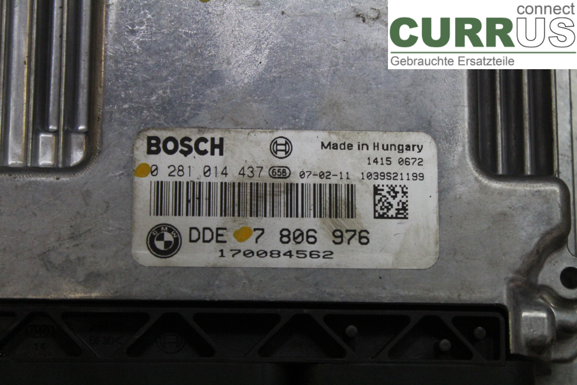 BMW 5 E60/61 Sed/Tou 02-10 Engine Control Unit (ECU) 7806976 