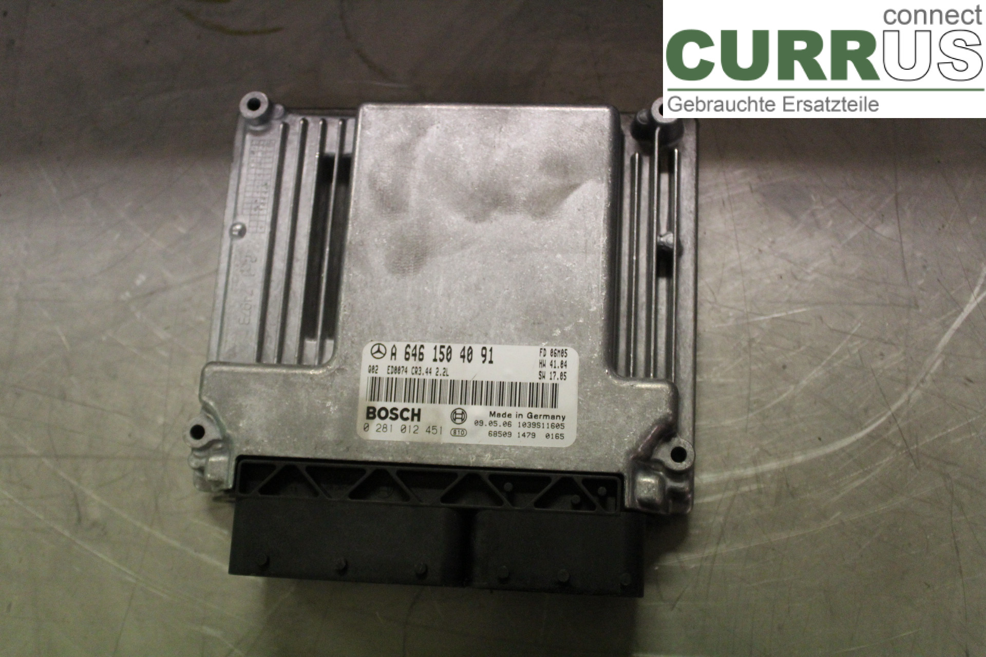 MB C (203) 00-07 Engine Control Unit (ECU) A6461504091 2,2CDi/OM646963