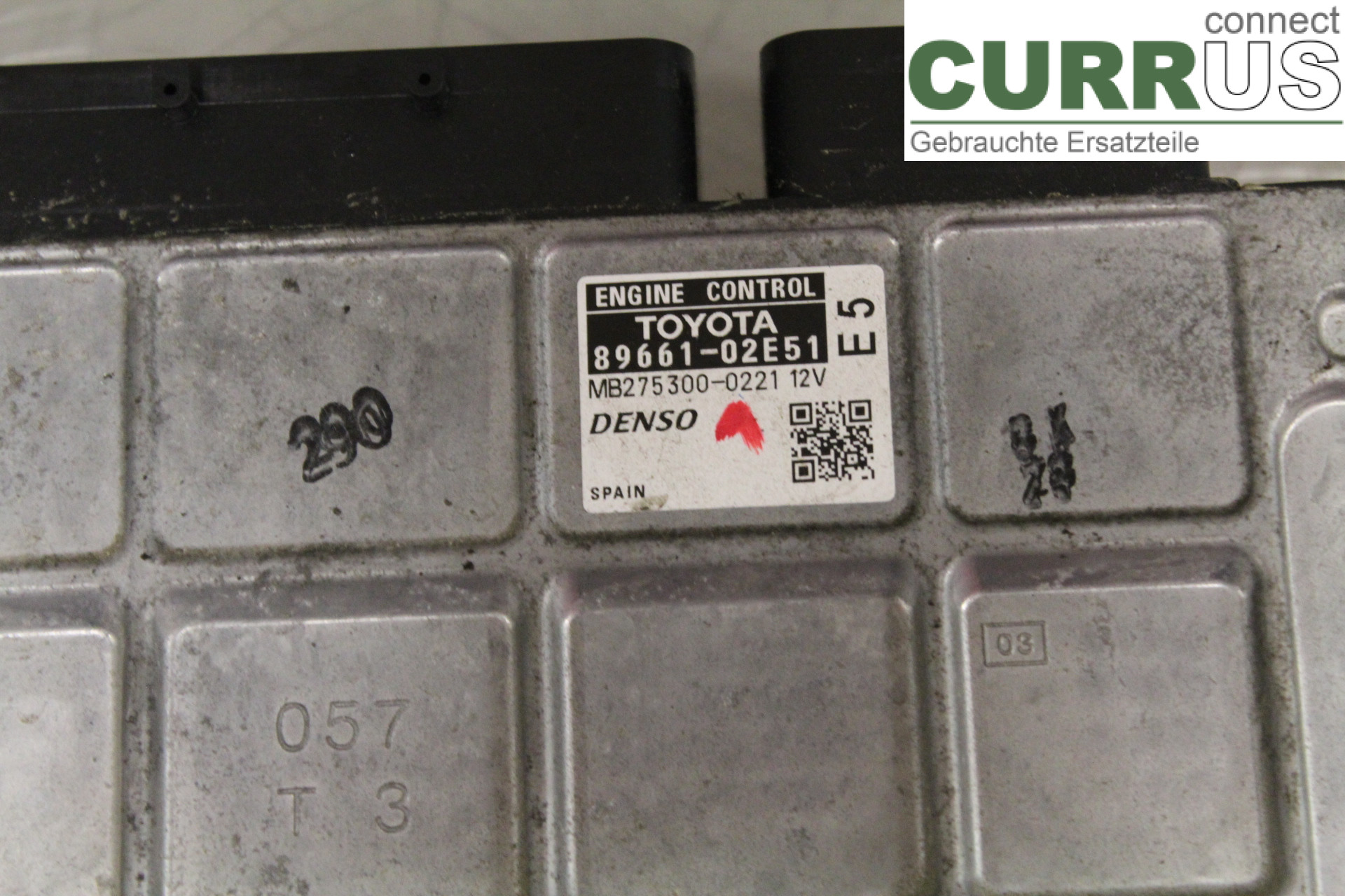 TOYOTA AURIS    07-09 Unité de contrôle moteur (ECU) 8966102E51 1ZR-FE