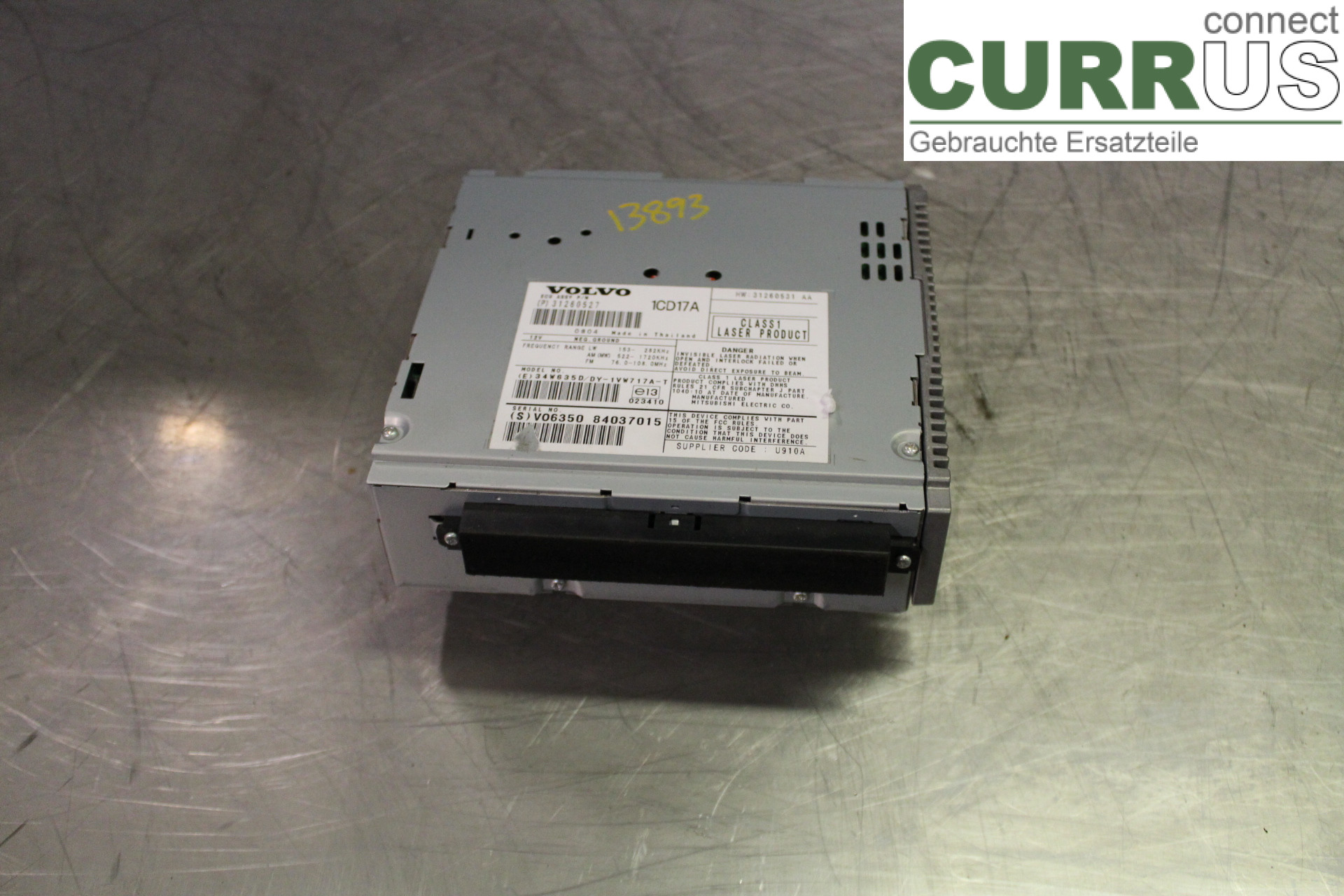 VOLVO V50      08-12 Radio CD / panneau multimédia 31260527 1,8F/B4184S8