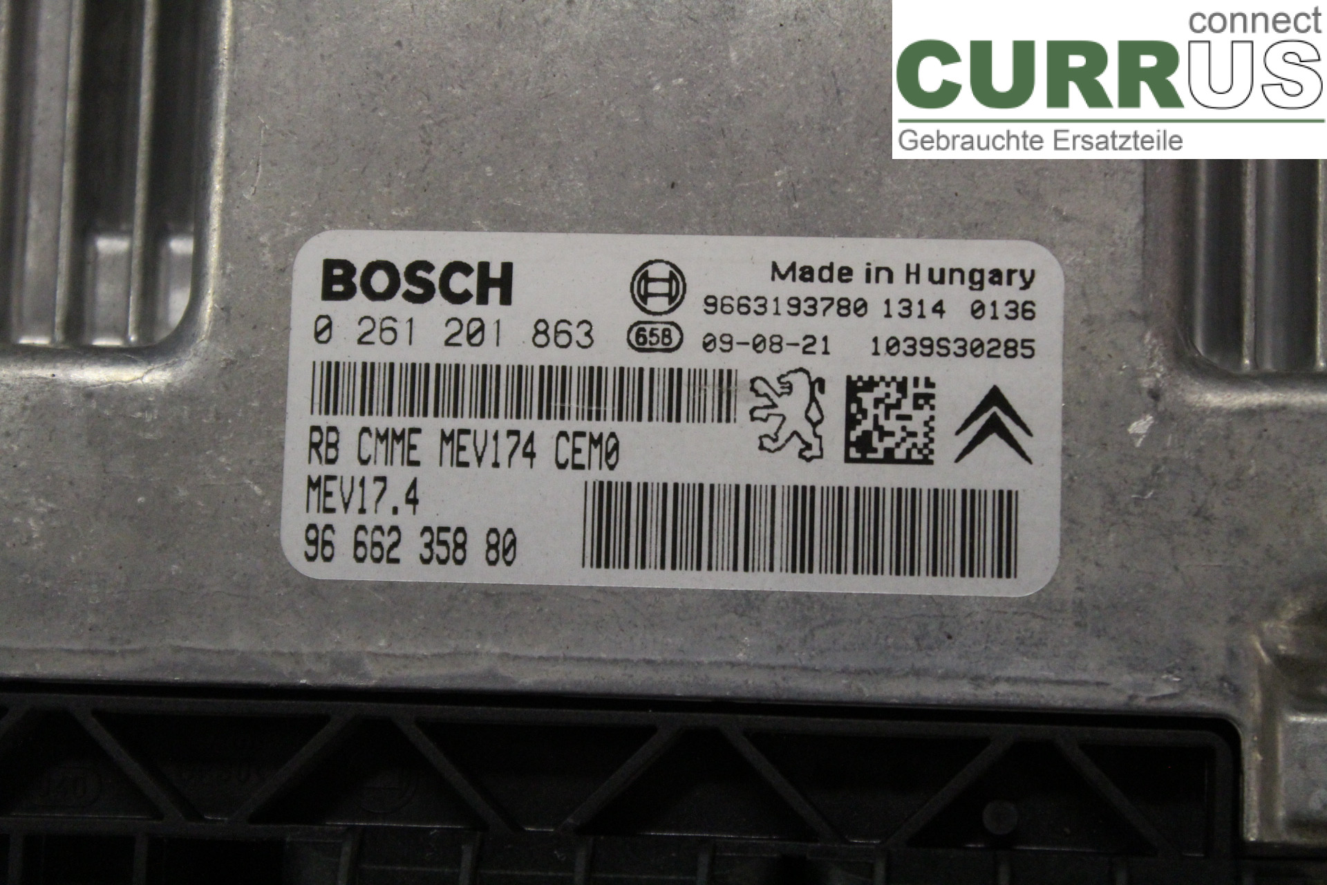 CITROEN C3 PICASSO Engine Control Unit (ECU) 9666235880 1,4i/8FS