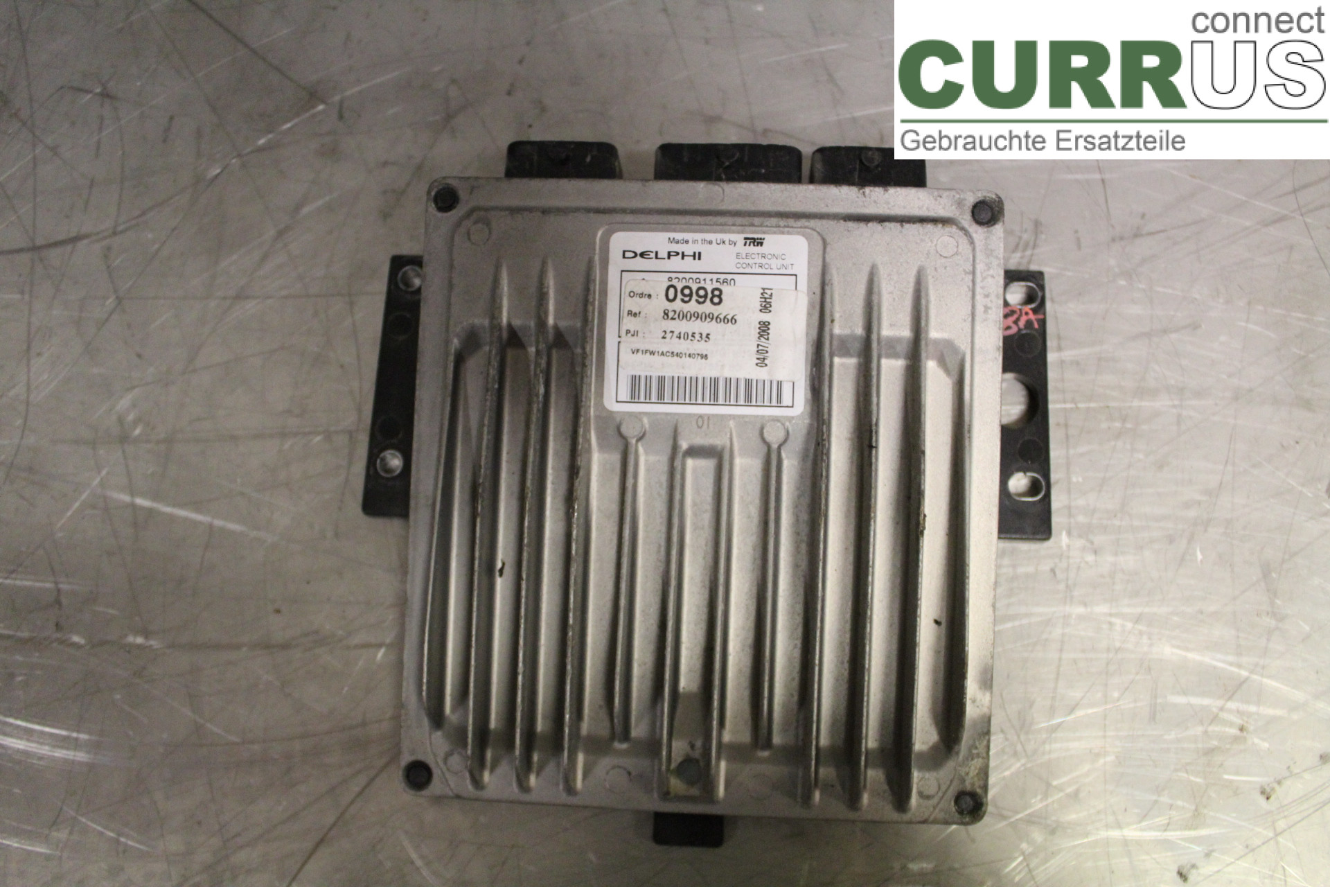 RENAULT KANGOO II 08-14 Engine Control Unit (ECU) 8200909666 1,5DCi/K9K800
