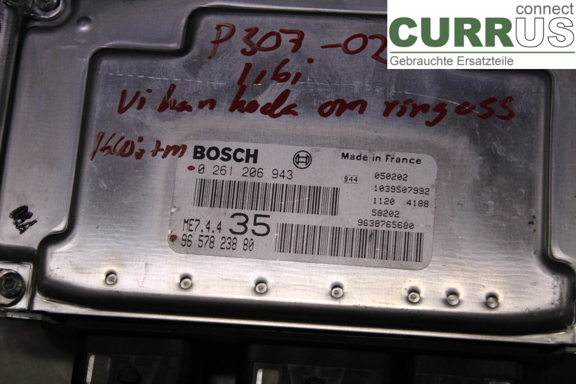 PEUGEOT 307     01-05 Engine Control Unit (ECU) 9657823880 