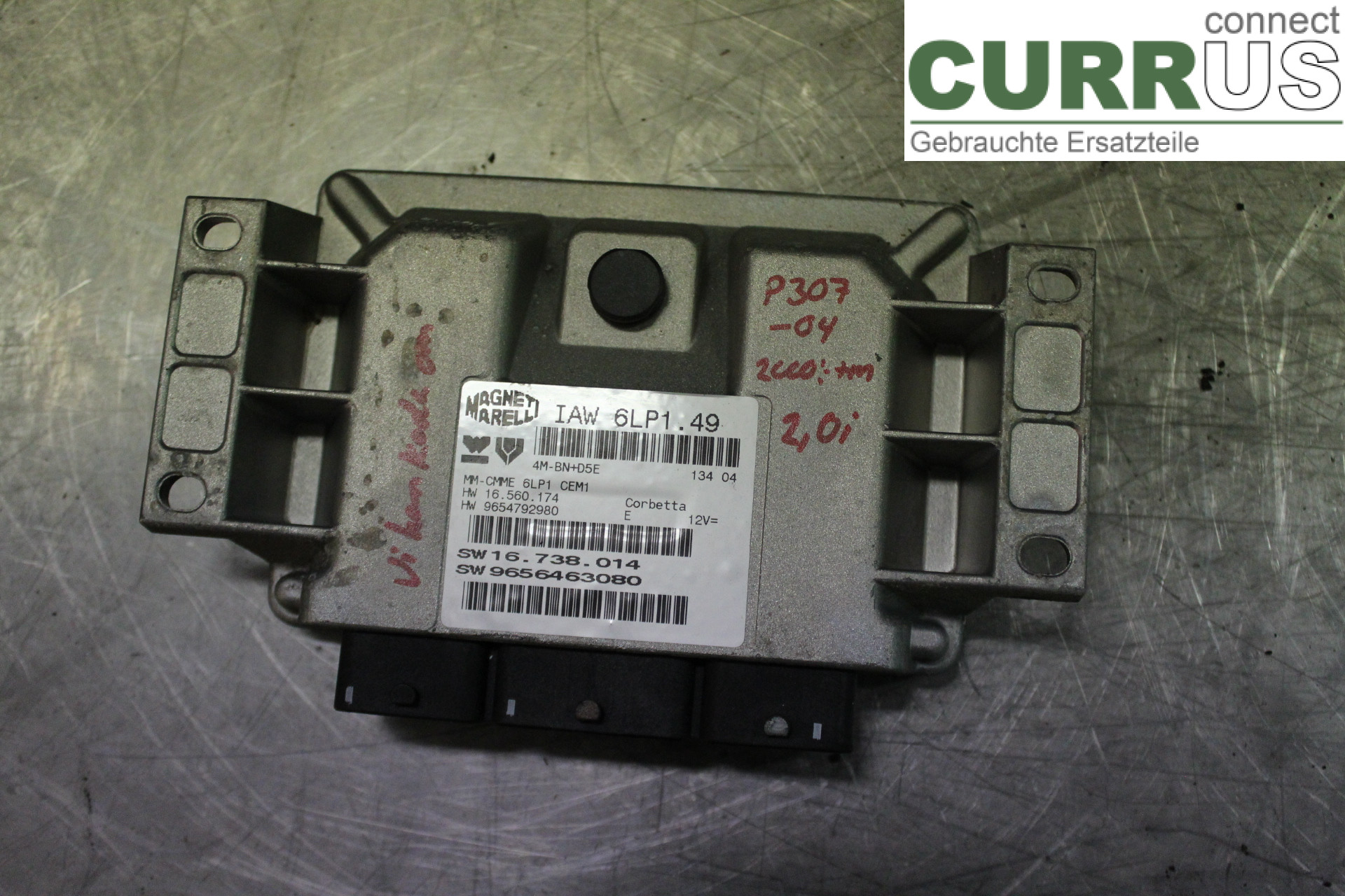 PEUGEOT 307     01-05 Unité de contrôle moteur (ECU) 9654792980 