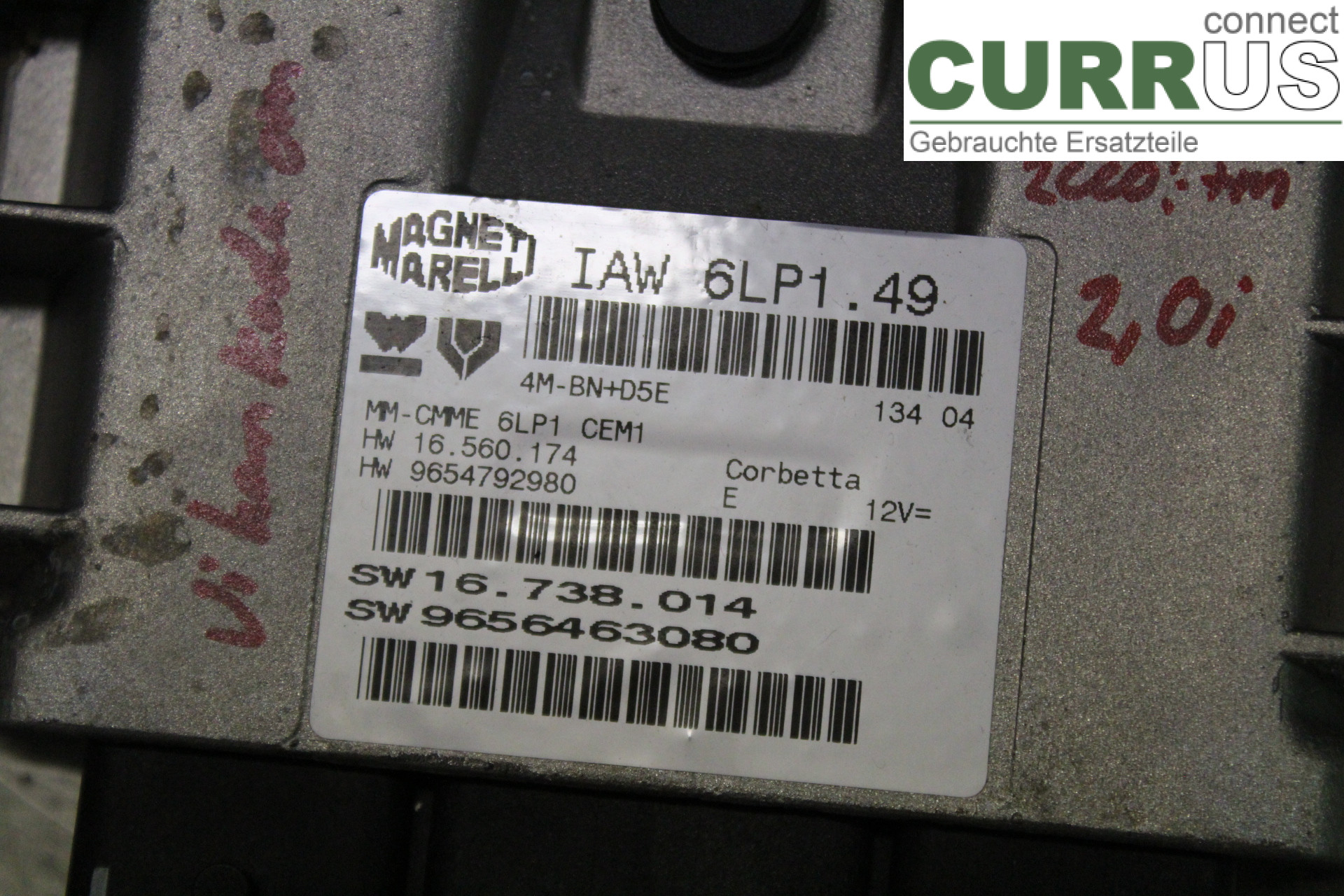 PEUGEOT 307     01-05 Unité de contrôle moteur (ECU) 9654792980 