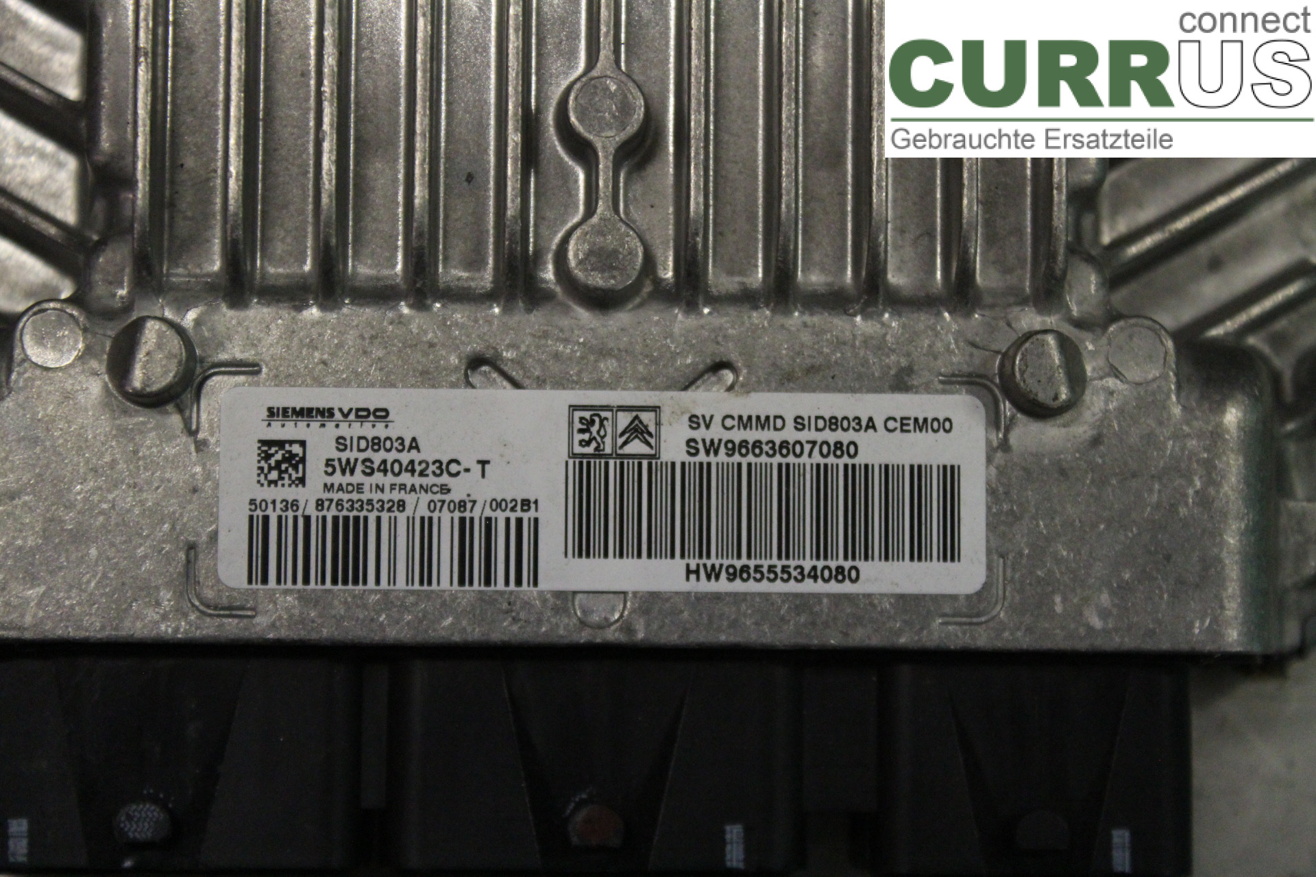 PEUGEOT 407 Engine Control Unit (ECU) 9663607080 