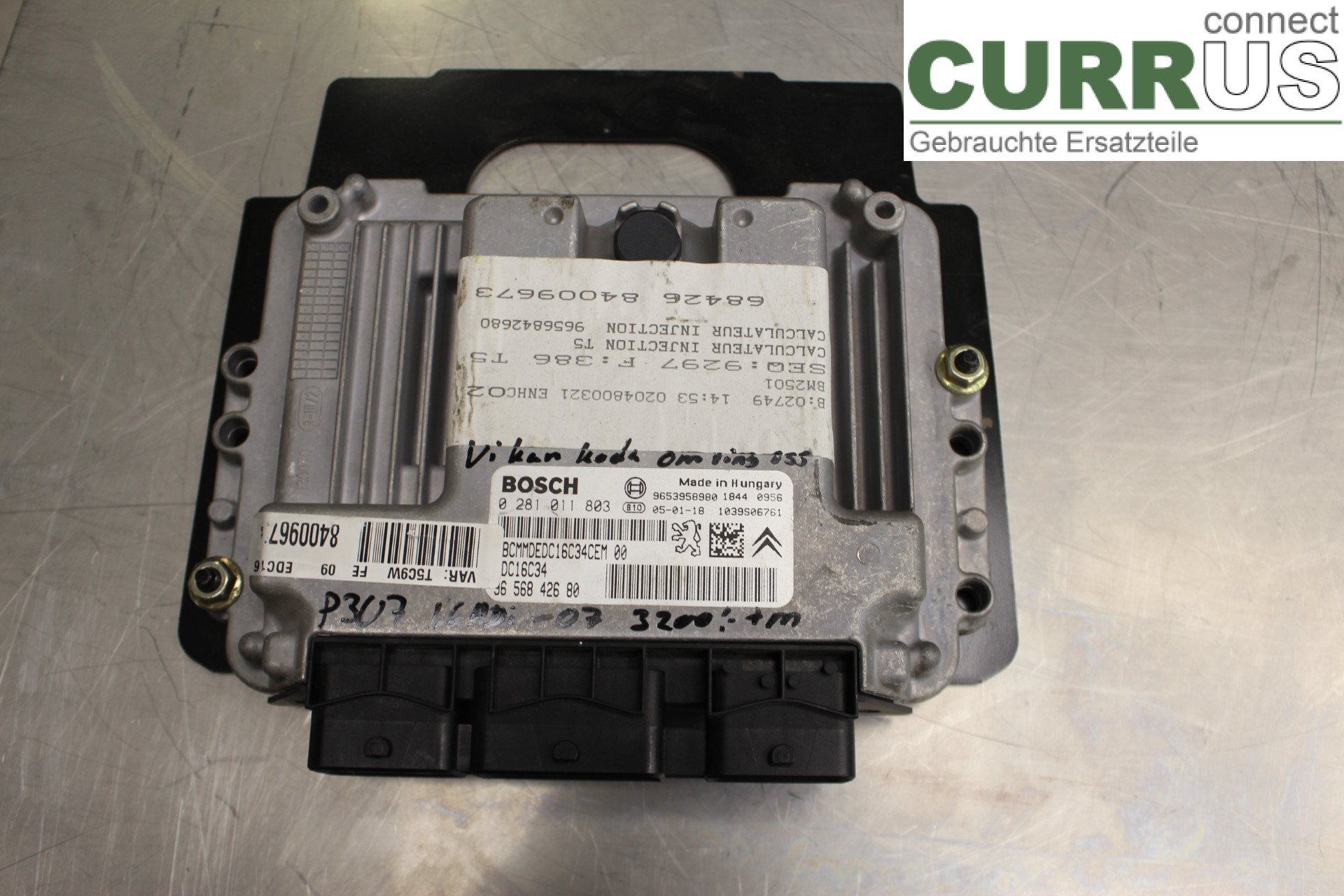 PEUGEOT 307     05-08 Motorens styreenhed (ECU) 9656842680 