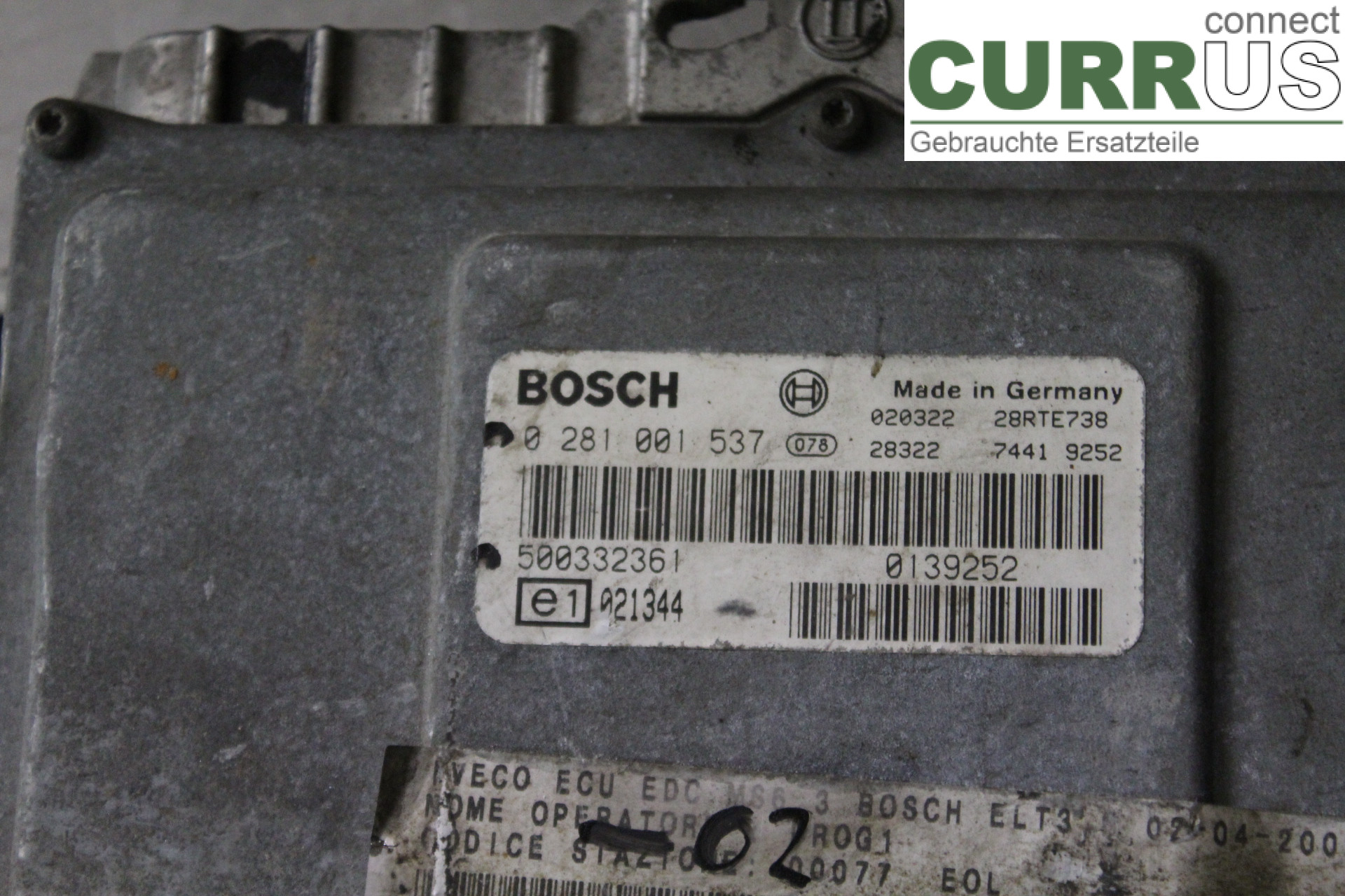 IVECO DAILY 00-06 Engine Control Unit (ECU) 500332361 