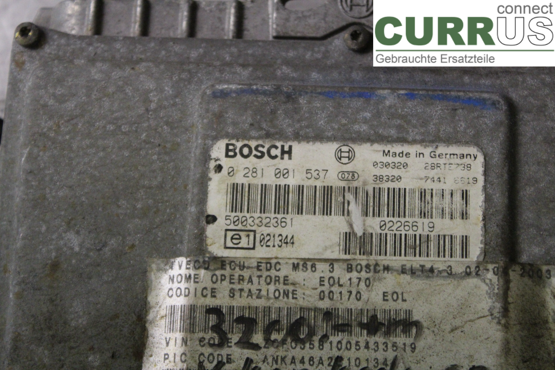 IVECO DAILY 00-06 Engine Control Unit (ECU) 500332361 