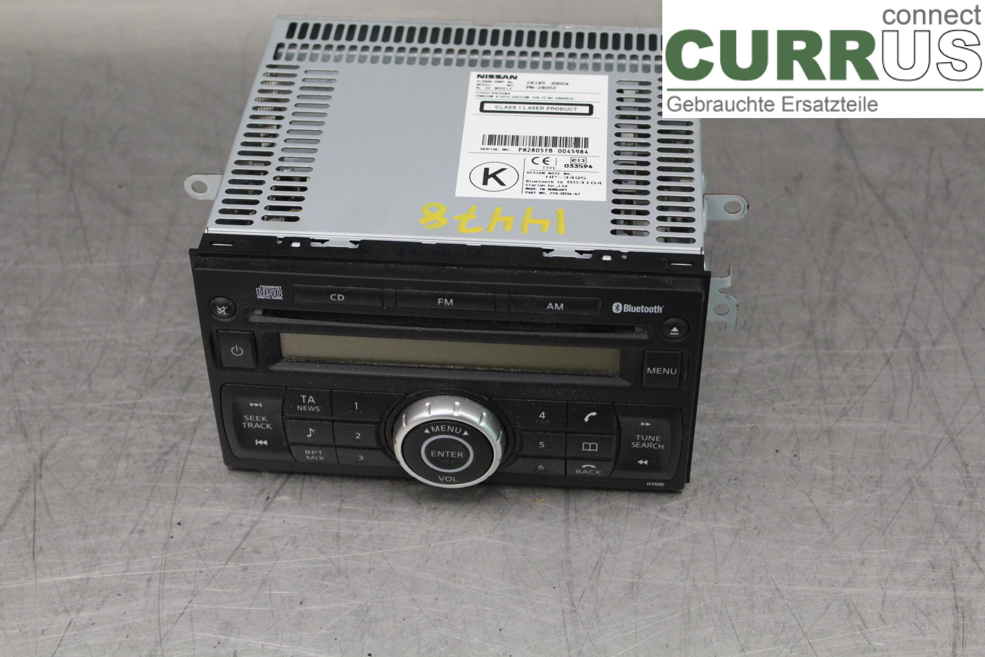 NISSAN QASHQAI 07-10 Radio CD / Multimedia panel 28185JD00A 2,0i/MR20DE
