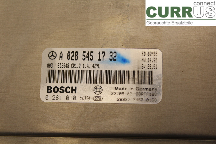 MB VANEO (W414) Engine Control Unit (ECU) A0285451732 1,7D/OM668914