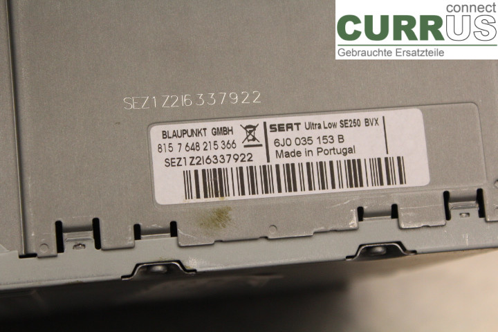 SEAT IBIZA IV   08-16 Radio CD / Multimedia panel 6J0035153B 1,4i/BXW