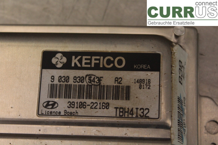 HYUNDAI GETZ Motorens styreenhed (ECU) 3910622160 1,3i/G4EA