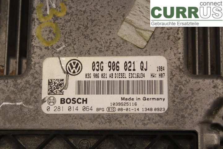 VW GOLF V      04-09 Engine Control Unit (ECU) 03G906021QJ 1,9TDi/BLS