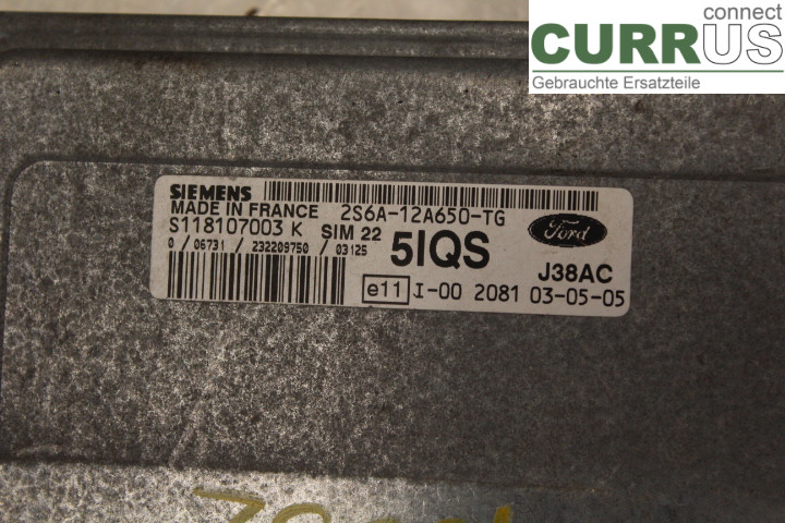 MAZDA 2       03-07 Motorens styreenhed (ECU) 2S6A12A650TG 1,6i/FYJA