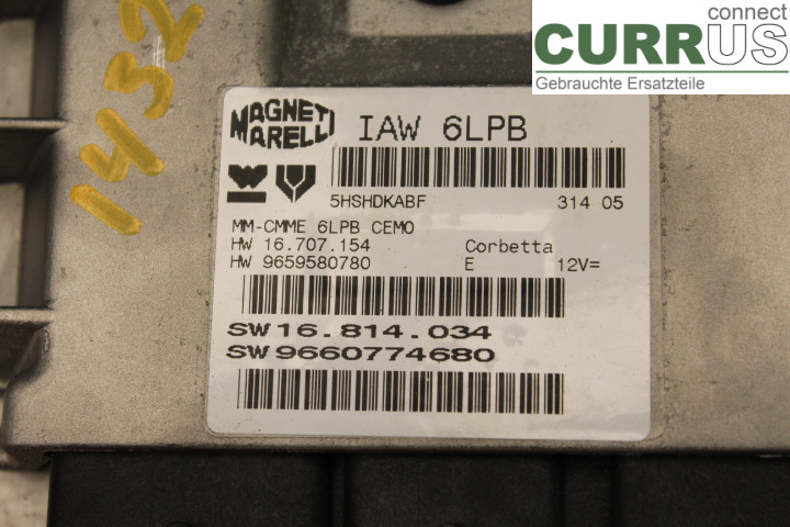 CITROEN C4 I   05-10 Motorstyrningsenhet (ECU) 9660774680 2,0i/RFJ