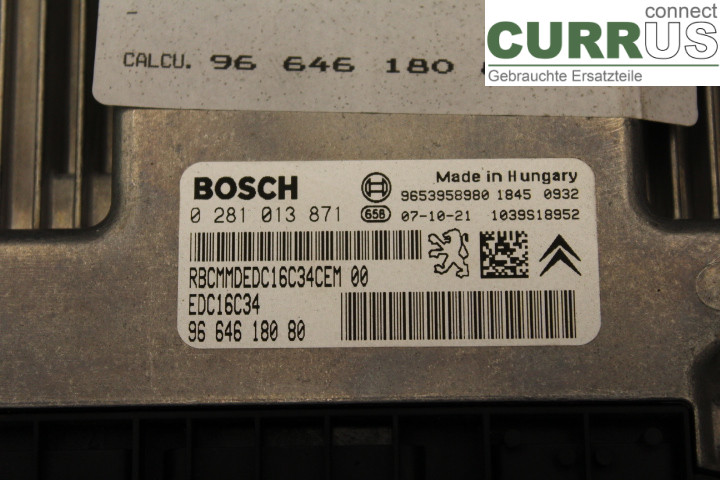 CITROEN C4 I   05-10 Unité de contrôle moteur (ECU) 9664618080 1,6HDi/9HZ