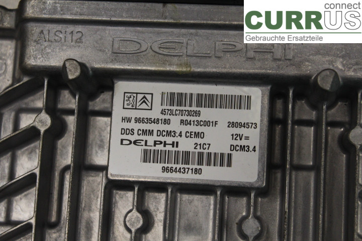 PEUGEOT 407 Engine Control Unit (ECU) 9664437180 2,0HDi/RHR
