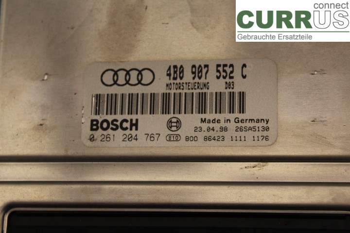 AUDI A6/S6     97-05 Engine Control Unit (ECU) 4B0907552C 2,4i/AGA