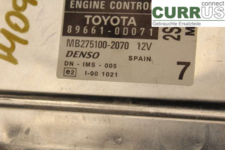 TOYOTA YARIS       03-05 Engine Control Unit (ECU) 896610D071 1,3i/2SZFE
