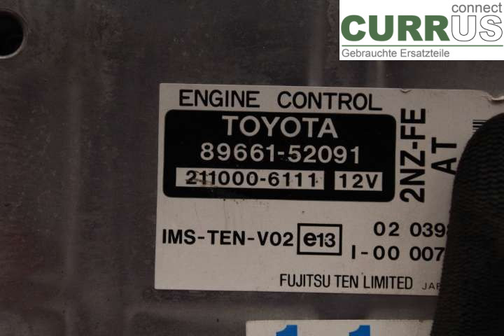 TOYOTA YARIS       -03 Engine Control Unit (ECU) 8966152072 1,3i/2NZFE