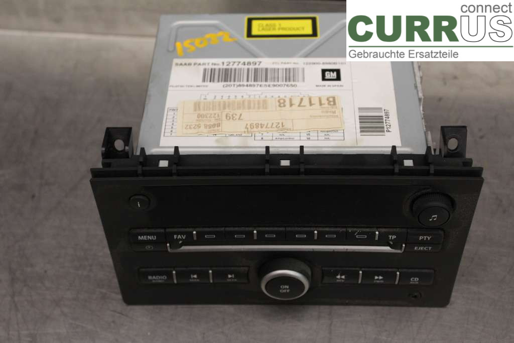 SAAB 9-3 VER 2 Radio CD / Multimedia panel 12774897 1,8T/B207E