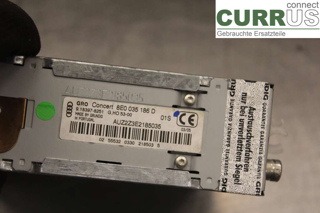 AUDI A4/S4  05-07 Radio CD / Multimedia panel 8E0035186D 2,0T/BGB
