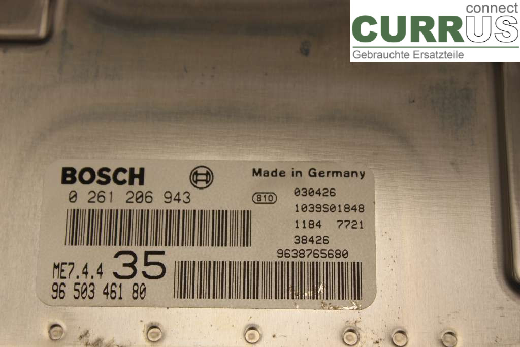 PEUGEOT 307     01-05 Engine Control Unit (ECU) 9647480580 1,6i/NFU