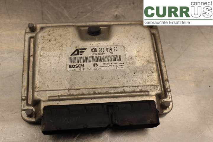 SEAT ALHAMBRA 01-10 Unité de contrôle moteur (ECU) 038906019FC 1,9TDi/AUY