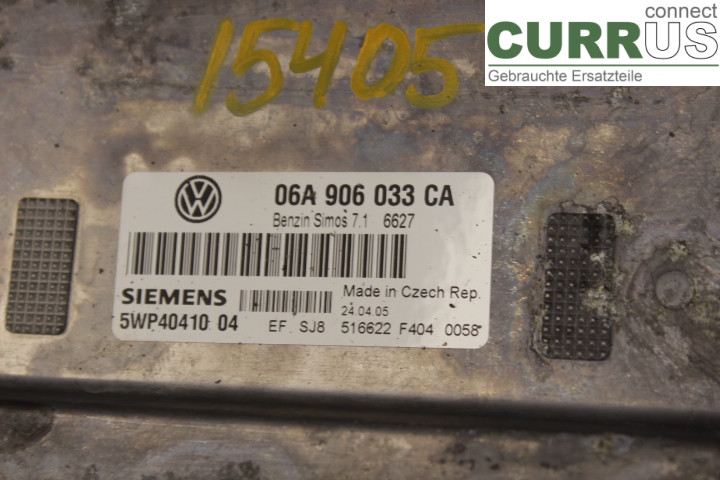 VW GOLF V      04-09 Engine Control Unit (ECU) 06A906033CA 1,6i/BGU