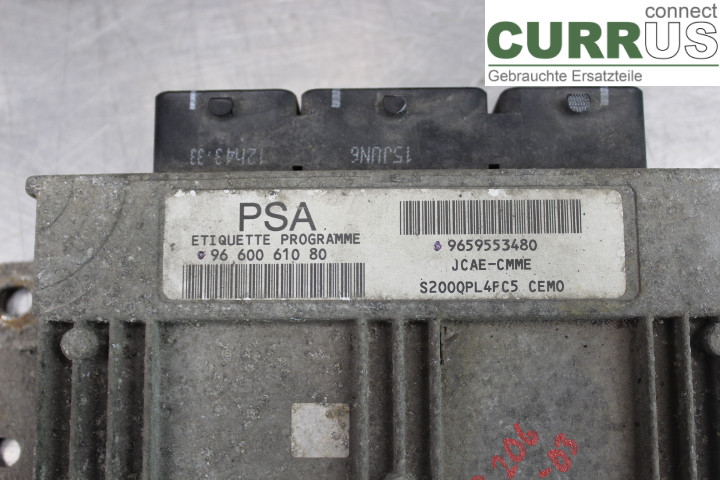 PEUGEOT 206  98-09 Engine Control Unit (ECU) 9660061080 