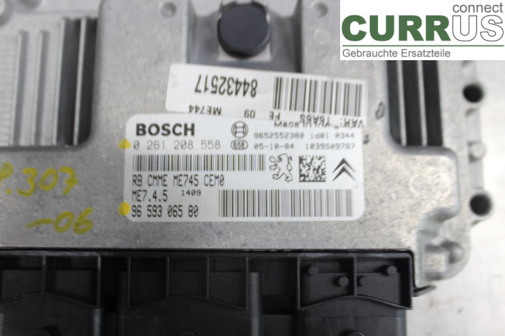 PEUGEOT 307     05-08 Motorens styreenhed (ECU) 9659306580 