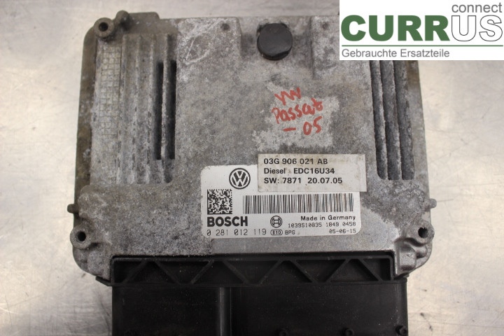 VW PASSAT      01-05 Unité de contrôle moteur (ECU) 03G906021AB 