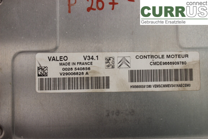 PEUGEOT 207 Motorsteuergerät (ECU) CMDE9666909780 