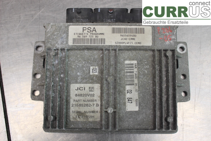 PEUGEOT 206  98-09 Engine Control Unit (ECU) 9655659480 