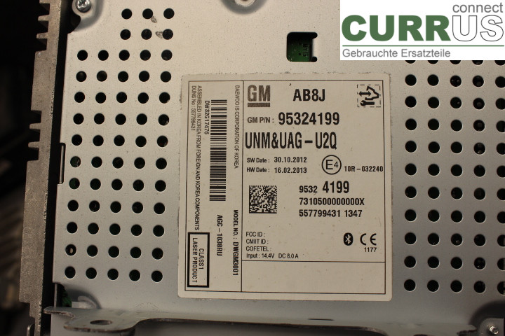 OPEL MOKKA   13-20 Radio CD / Multimedia panel 95324199 1,7CDTi/A17DTS