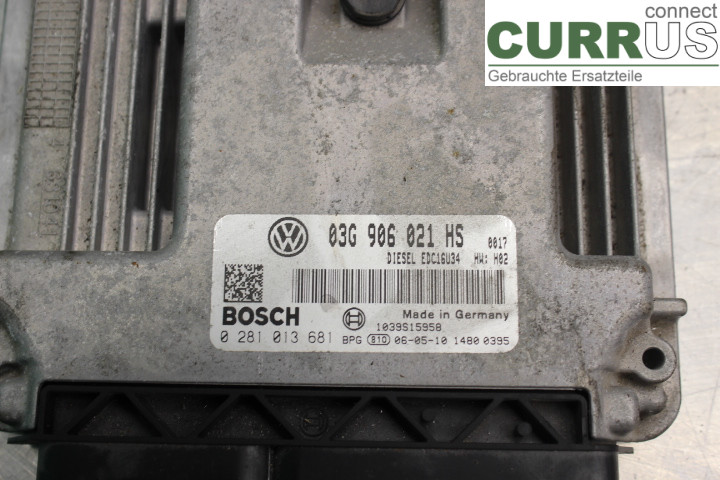 VW CADDY      04-10 Unité de contrôle moteur (ECU) 03G906021HS 1.9TDi/BLS